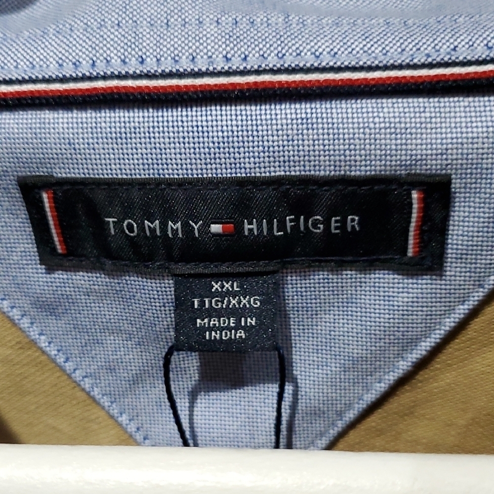 Tommy Hilfiger Tan Polo Shirt Classic Design - Picture 2 of 5